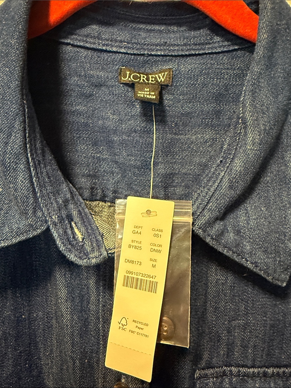 J.Crew short sleeve chambray dress, NWT, M - Picture 3 of 6